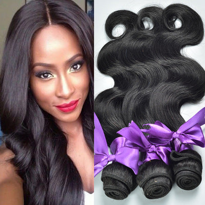 Body Wave Human Hair Weaves Bundle Deals 100% Real Human Hair Extensions Natural & Jet Black Straight & Stylable Remy Hair Weft