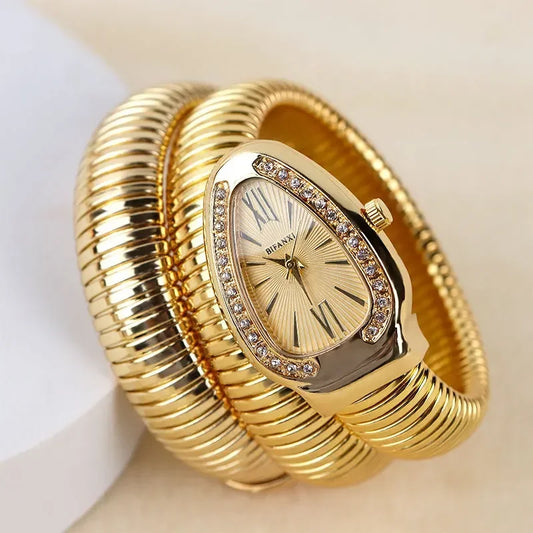 Luxury Women's Quartz Watch Gold Stainless Steel Bracelet Wristwatch High-Quality Fashion Watch for Ladies