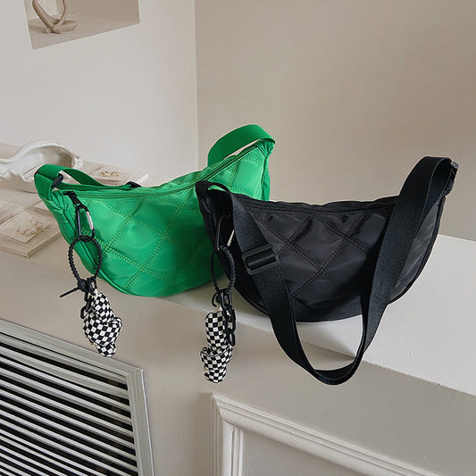 Women's Geometric Rhombus Shoulder Bag - Stylish Underarm Purse - Casual Diamond-Shaped Crossbody Bag for Everyday Use