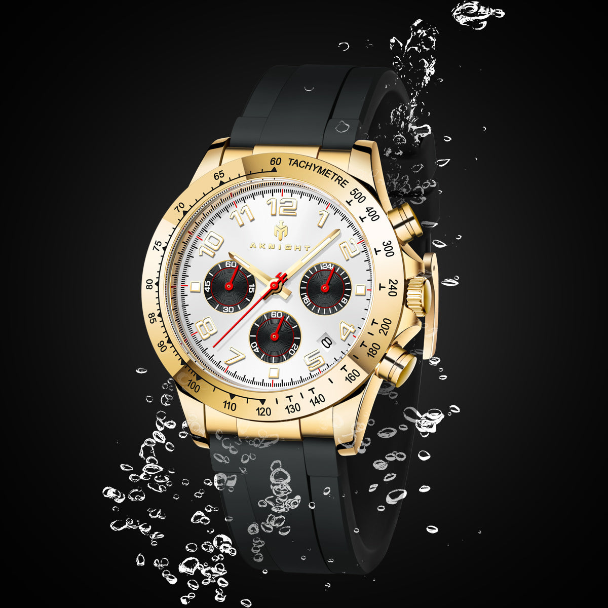 Men's Chronograph Dress Watch Classic Business Quartz Wristwatch Waterproof Date Display Elegant Fashion Watch for Men Perfect Gift