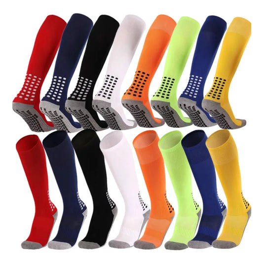 Anti-Slip Breathable Running Socks for Men - Summer Cotton & Rubber Football/Cycling Socks - High Performance Long Athletic Socks for Men & Women
