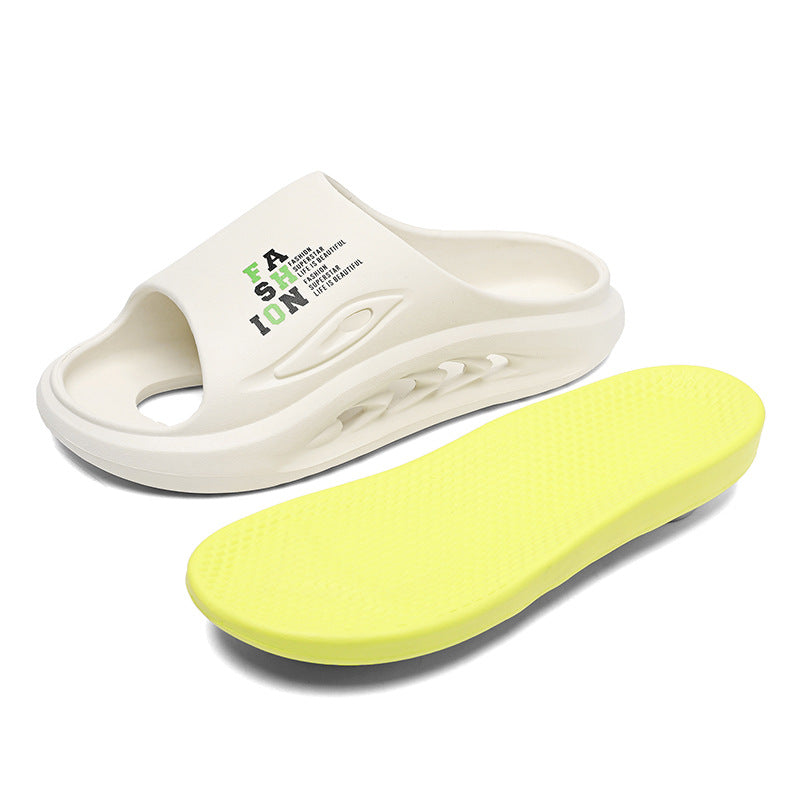 Men's EVA Thick Sole Color Block Slippers Lightweight House Shoes with Arch Support