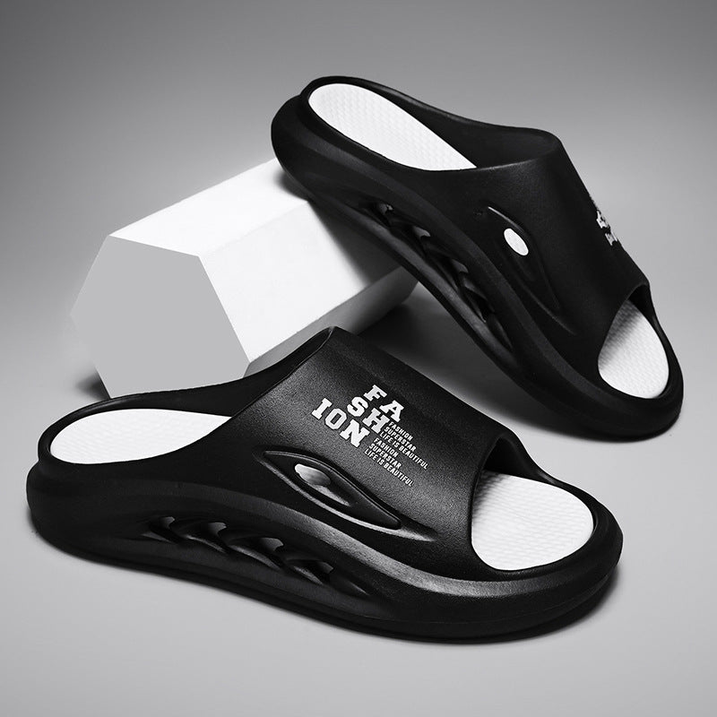 Men's EVA Thick Sole Color Block Slippers Lightweight House Shoes with Arch Support