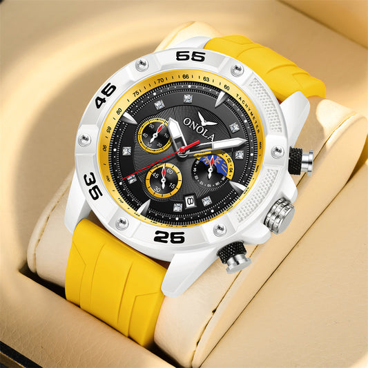 Fashion Tape Watch for Men & Women New Style Multifunctional Quartz Wristwatch Waterproof Casual Watch Lightweight Adjustable Strap Trendy Unisex Watch