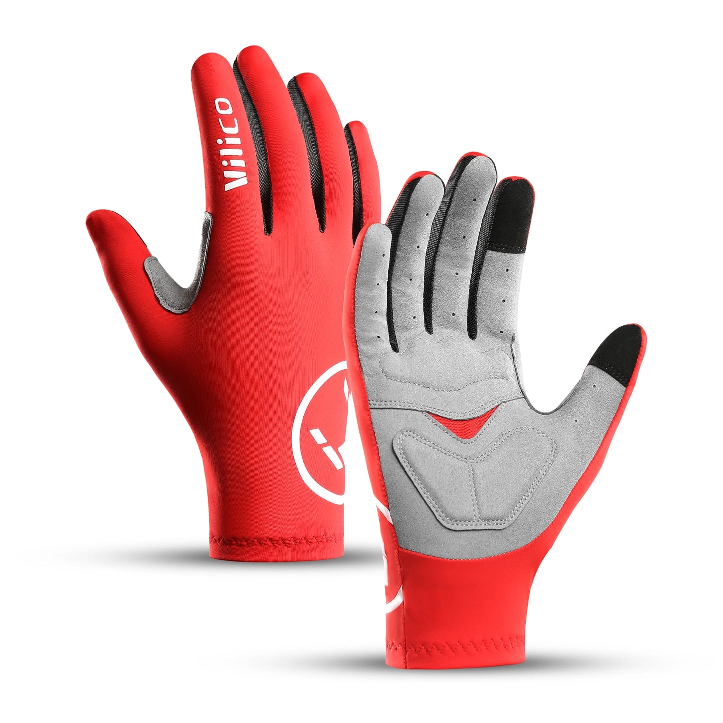 Touch Screen Cycling Gloves - Full & Half Finger Gel Padded MTB/Road Bike Gloves for Men & Women - Breathable Sports Bicycle Riding Racing Gloves