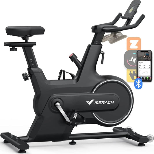 Smart Indoor Cycling Bike – Bluetooth Exercise Bike with Auto/Magnetic Resistance, APP Tracking – Home Stationary Bike for Cardio & Spin Workouts