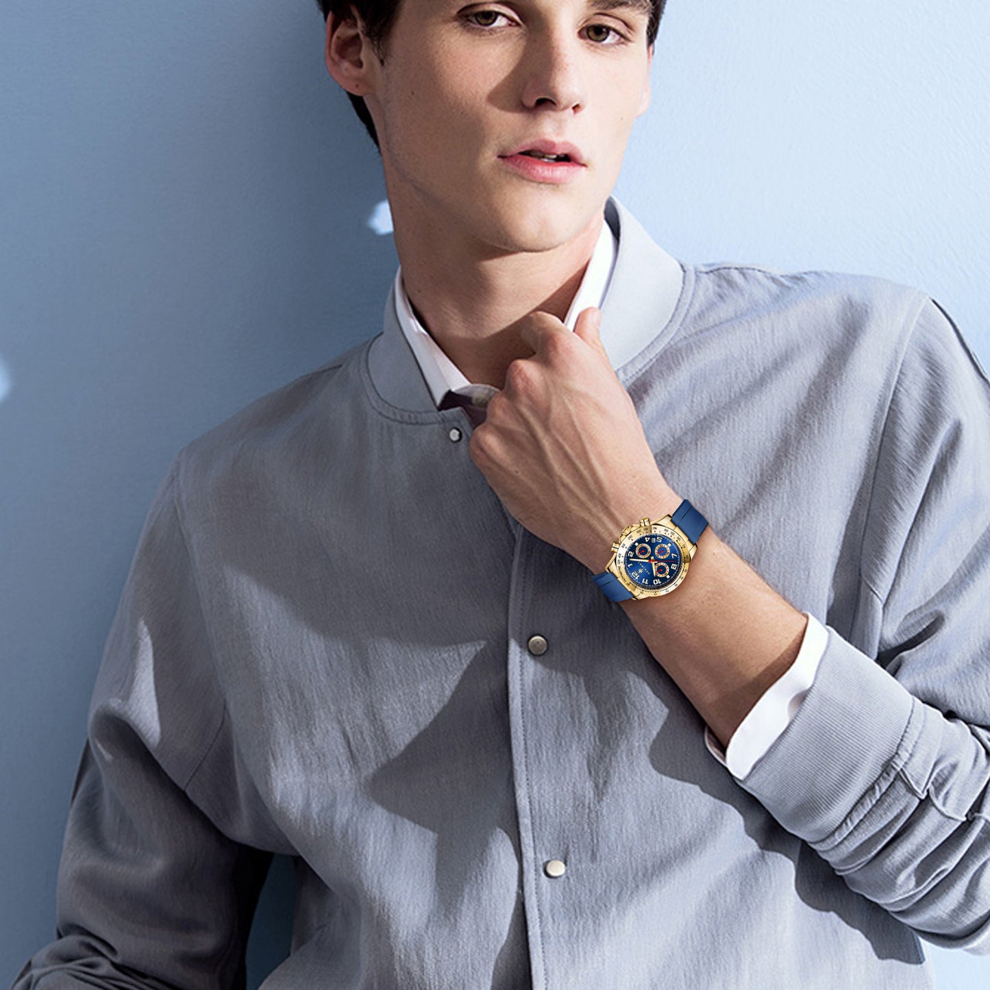 Men's Chronograph Dress Watch Classic Business Quartz Wristwatch Waterproof Date Display Elegant Fashion Watch for Men Perfect Gift